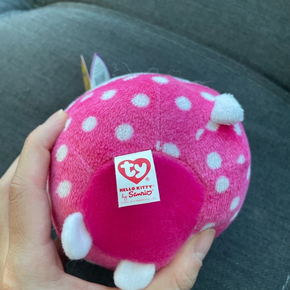 💜 5 for $25 HP🎉 Hello Kitty pink polka dot Ty Beanie Ballz - Picture 7 of 10